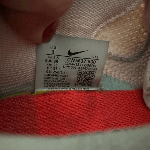 Nike Renew Run CW5637-600 Pink Mesh Low Top Running Sneaker Shoes Women's 8 Gym - Picture 6 of 7